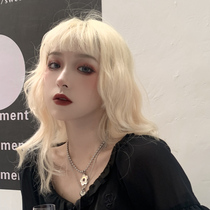 Water dance wig womens long hair net red clavicular hair micro roll lolita Golden European and American fashion big wave head set