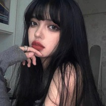 Wig woman with long straight hair comics Liu Haillock bone hair net red anchor with the same natural fluffy cute and reduced-age headgear