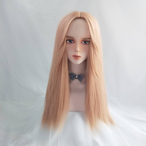 European and American wig women color long straight hair Han style net red fashion gold with a new hairstyle in the face length hair style