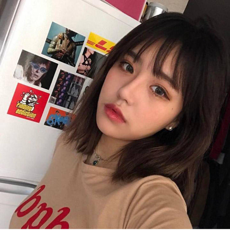 Wig Female Long Straight Hair Invisible Seamless Round Face Korean