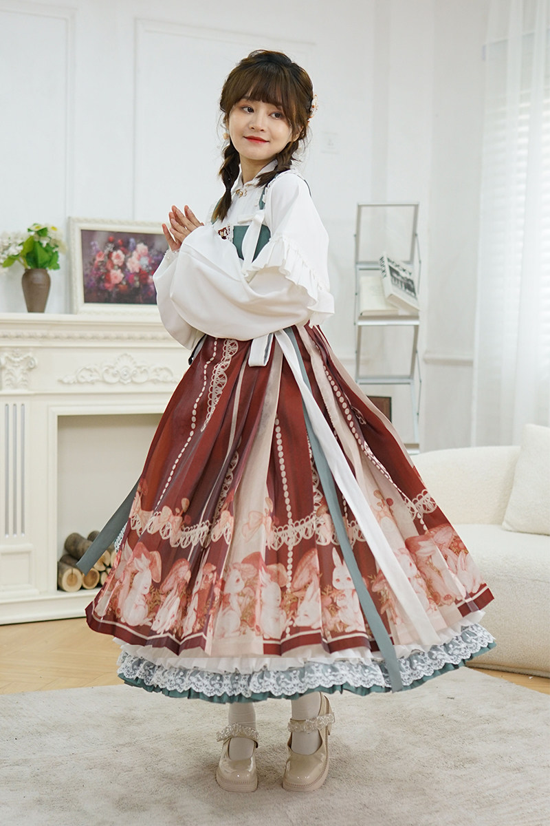 Vegan Faction Original Hanyang Compromise 100 Hitch Hard Yarn Long Liner Dress Lo Skirt Skirt