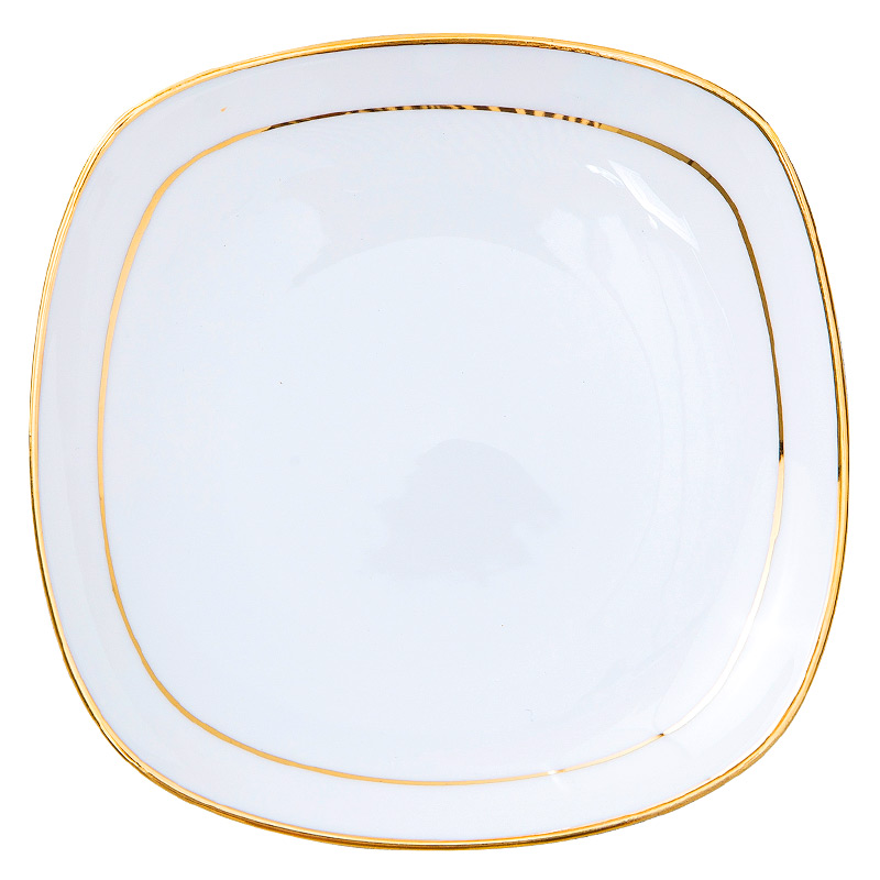 European ceramic plate creative up phnom penh square ipads soup plate household food dish plate jingdezhen porcelain western - style food tableware