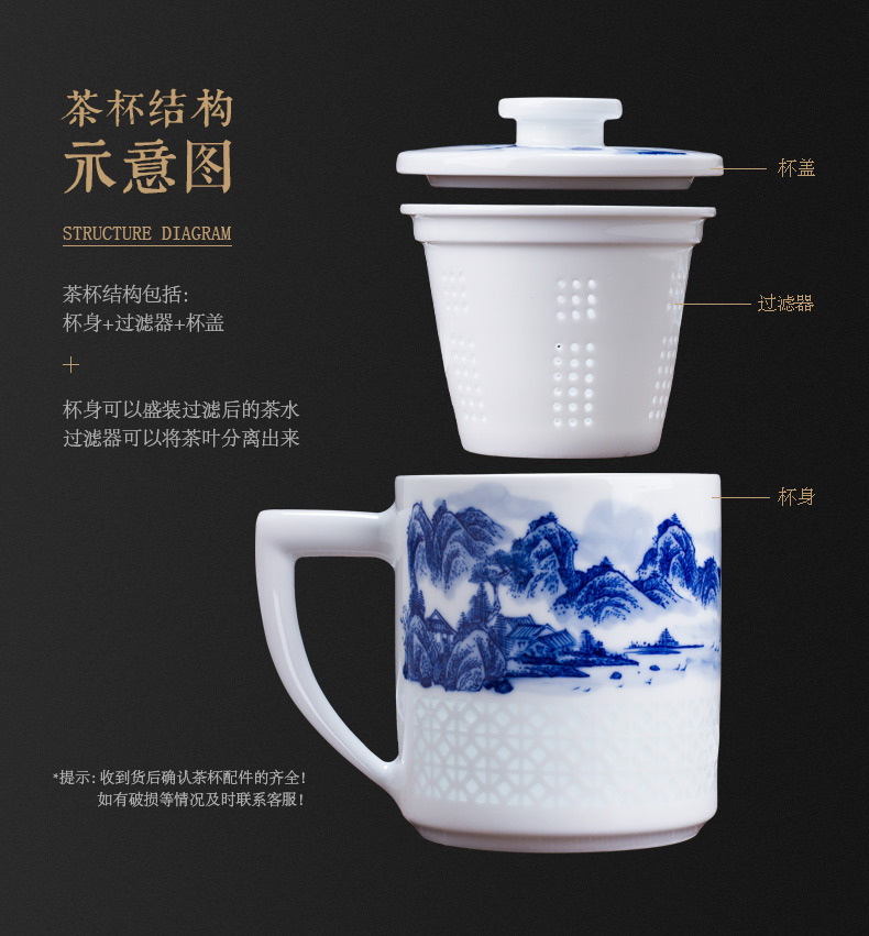 Jingdezhen ceramic cup hand - made porcelain and exquisite glaze color tea cup work under the boss business gift cup China cups