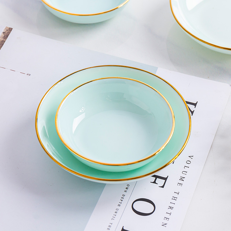 Ceramic celadon up phnom penh hotel snack dishes household soy sauce dish flavor dish of sauce vinegar dip bowl dish ipads porcelain tableware