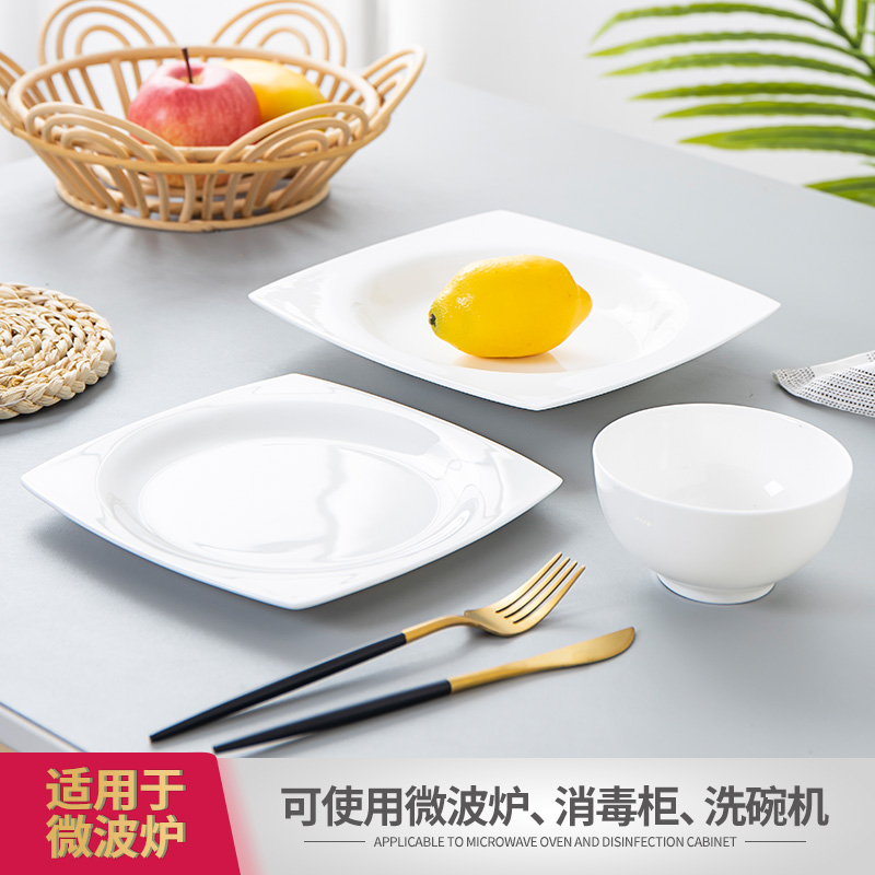 Jingdezhen ipads China and western food and tableware Japanese - style square plate cake plate are rectangular plates plate ceramic 0