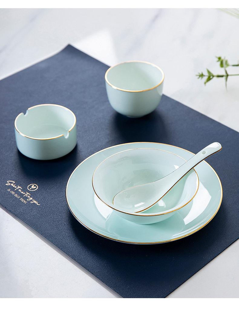 Chinese restaurant Jin Bianqing glaze ipads porcelain tableware club creative ceramic plate dishes plate ipads porcelain table suits for
