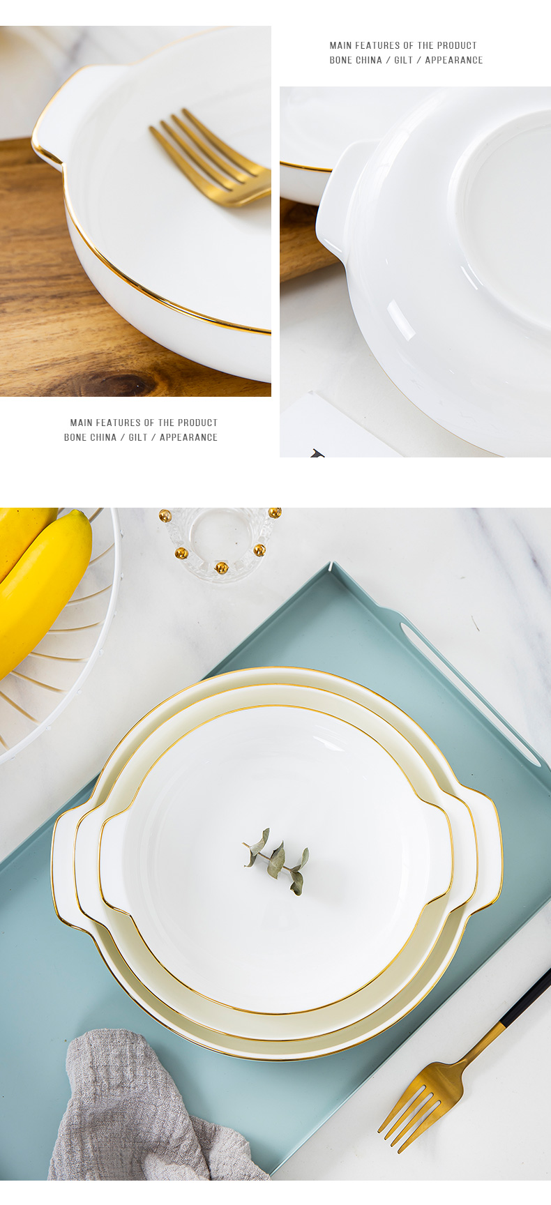 Up Phnom penh ipads porcelain dish plate of jingdezhen ceramic plates home dinner plate disc iron tableware ears against the deep dish FanPan