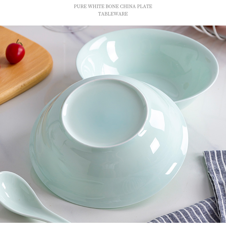 Jingdezhen ipads China largest beef noodles in soup bowl household rainbow such as bowl noodles ceramic celadon rainbow such as bowl of fruit salad bowl