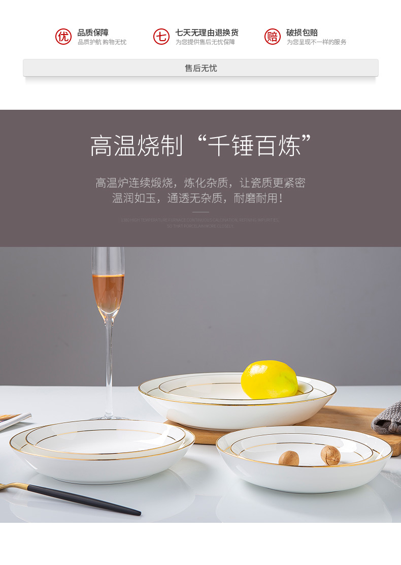 The Is rhyme of jingdezhen ceramic paint tableware ipads porcelain dish dish plate household soup plate FanPan high temperature porcelain environmental protection