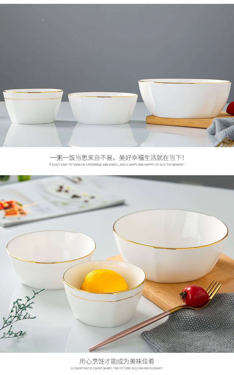 Jingdezhen manual paint western ceramic bowl bowl bowl household tableware suit creative ipads porcelain bowl