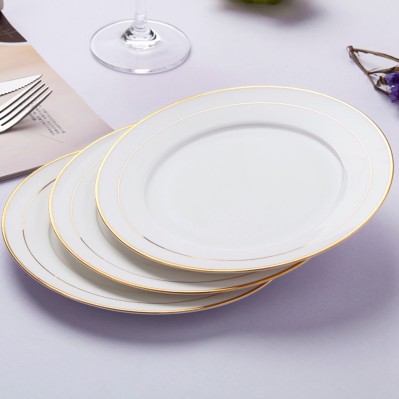 Flat see colour plates ipads porcelain jingdezhen porcelain tableware manual western food dish hotel custom dish dish dish