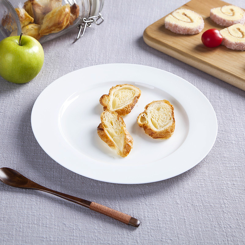 Jingdezhen pure white ipads child creative porcelain ceramic flat tray plates western food steak plate tableware