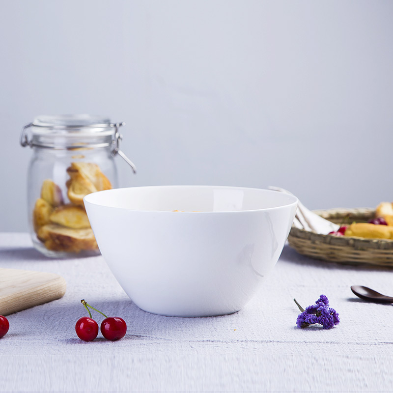 Ipads soup bowl jingdezhen porcelain tableware ceramics home health lead - free pure white bowl bowl bowl of 8 inches