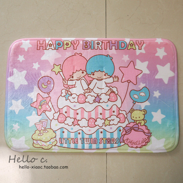 Lớn tai chó Melody cặp song sinh foyer phòng ngủ cô gái trang trí phòng non-slip tầng mat dễ thương dễ thương phim hoạt hình thảm