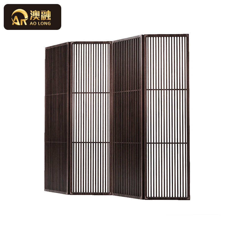 New Chinese solid wood screen XUANGUAN PARTITION DECORATION FOLDING LIVING-ROOM MODERN MINIMALIST CLUB-LIKE BOARD HOUSE ZEN INNATE