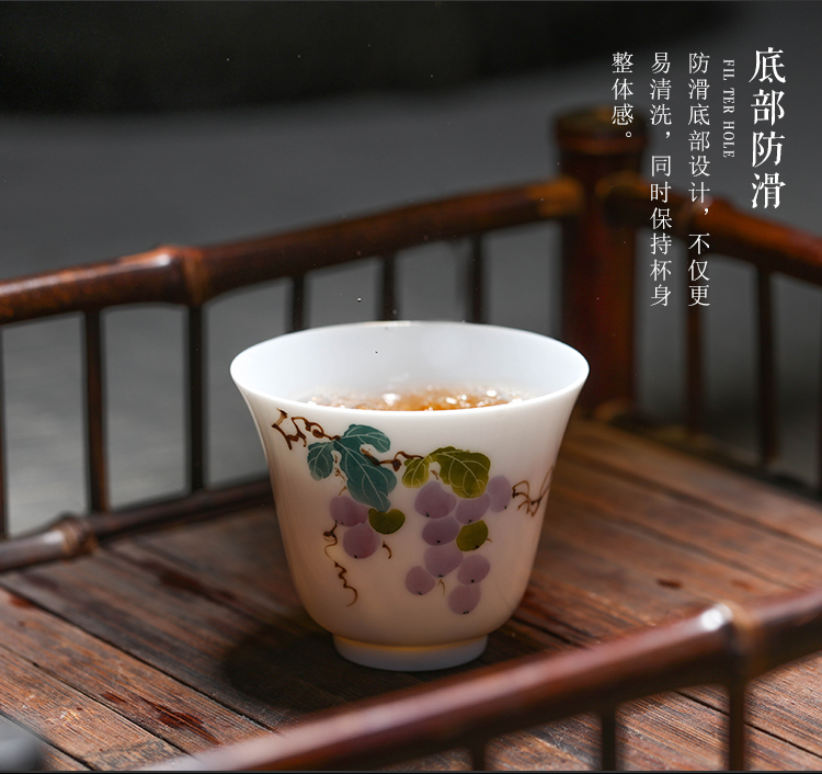 Hin mau kung fu tea cups jingdezhen ceramic masters cup single cup tea ceramic sample tea cup hand - made small cups