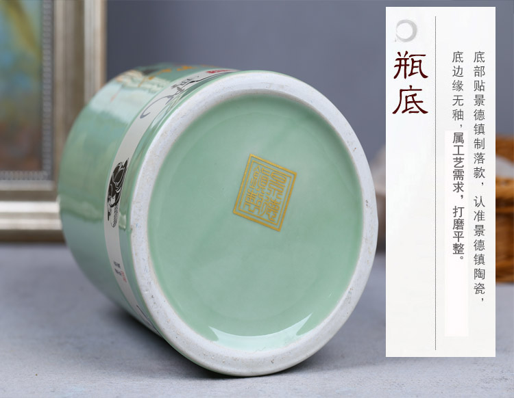 Jingdezhen ceramic bottle 1 catty three catties 5 jins of creative household hip empty wine bottle seal jars wine