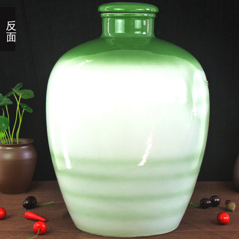 Jingdezhen ceramic jar it empty bottle expressions using with leading seal carved 20 jins 50 kg wine mercifully jars