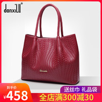Danxilu brand counter bag 2020 new portable fashion atmosphere simple shoulder mother leather big bag