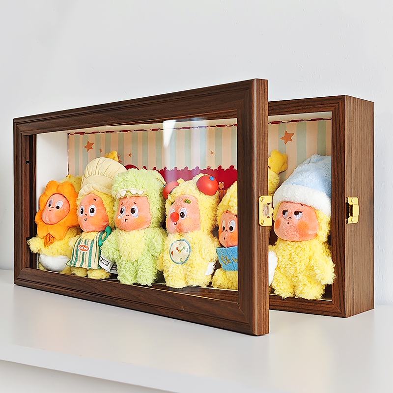 Bubble Mart Star Man Series Plush Pendant Blind Box Cute Keychain Trendy Gift Display Box Photo Frame