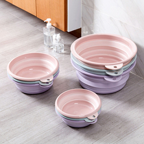 Student Dormitory Foldable Washbasin Plastic Folding Laundry Basin Large Small And Medium Wash Basin Plastic Washbasin