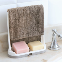 Dishcloth Rag Rack Soap Drain Rack Multifunction Free Stiletto Sponge Drain Rack Kitchen Supplies Containing Shelf