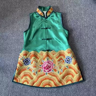 Cloud decoration totem 2021 original ethnic style women's hand-embroidered color sea water casual placket stand-up collar horse clip jacket