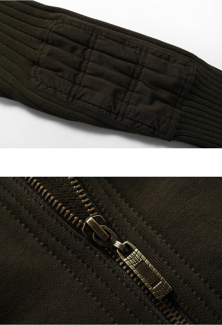Battlefield Jizhen Cotton Áo khoác nam Hàng dệt kim Áo khoác thể thao mùa thu Áo len nam áo khoác len cardigan nam