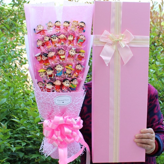 Crayon Shin-chan Bouquet Doll Cartoon Bouquet Creative Exquisite Gift Box Birthday Graduate Chinese Valentine's Day ຂອງຂວັນວັນຄູ