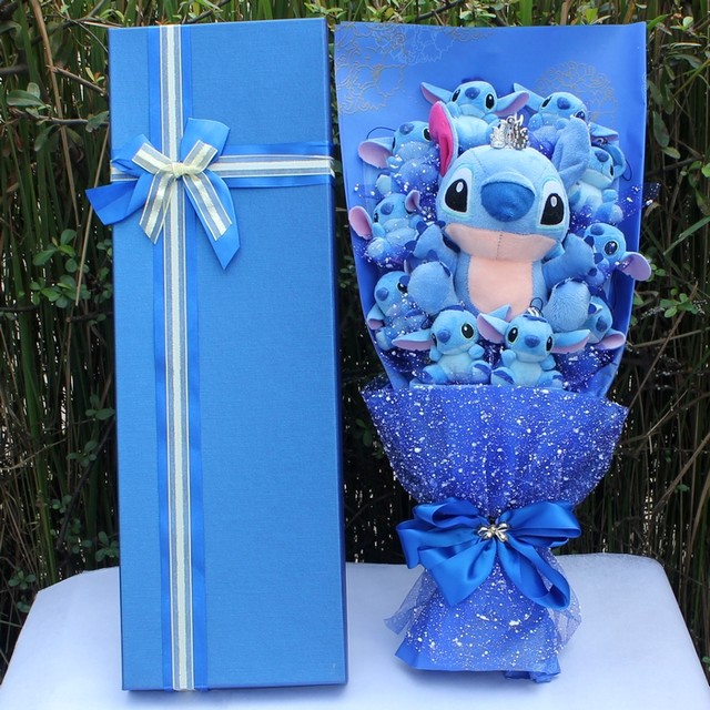 Stitch Lilo ແລະ Stitch Doll Bouquet ກາຕູນ bouquet ກ່ອງຂອງຂວັນສໍາລັບຮຽນຈົບຂອງຂັວນວັນແຫ່ງຄວາມຮັກຈີນ
