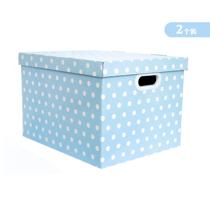 Fun small box pink wave dot paper container carton carton packaging box clothes debris bookcase container