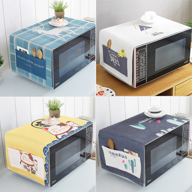 Microwave oven dust cover Oven cover towel cover cloth Microwave oven cover oil cover dust cloth Refrigerator dust cover