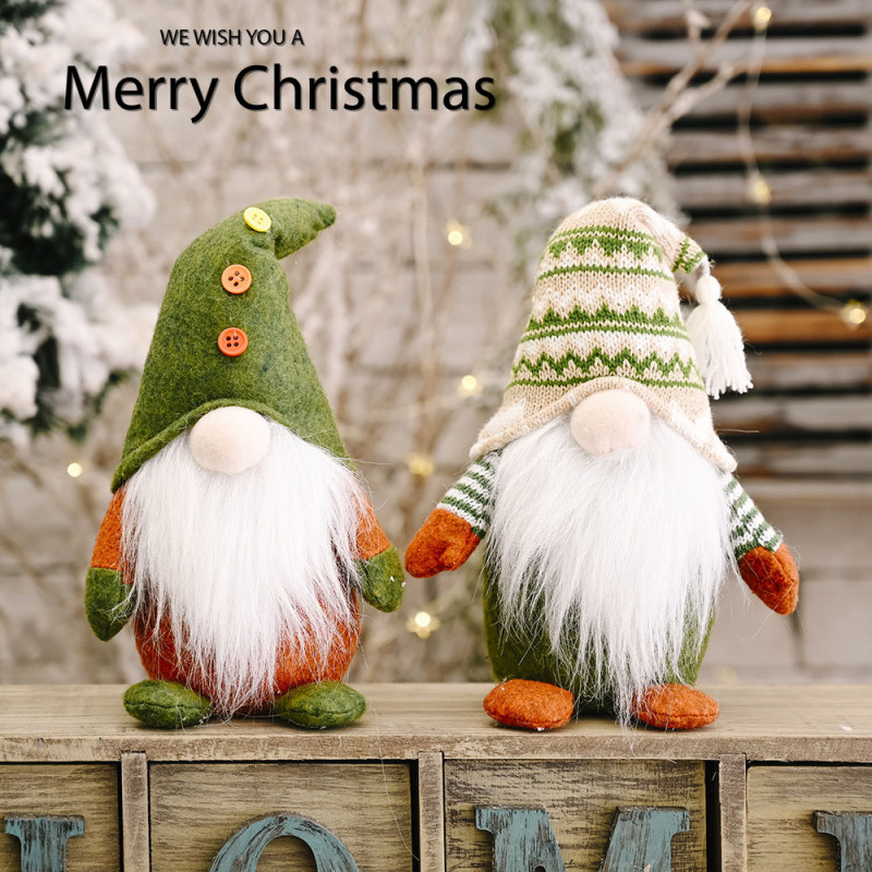 New Christmas Decoration Items: Knitted Non-Woven Fabric Standing Faceless Doll, Creative Doll, Santa Claus Decoration New Christmas Decoration Items: Knitted Non-Woven Fabric Standing Faceless Doll, Creative Doll, Santa Claus Decoration