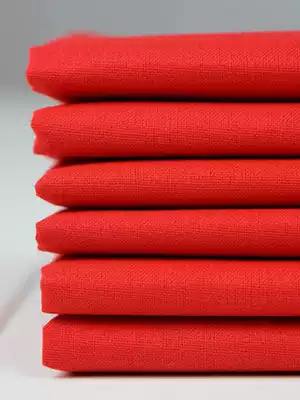 Pure cotton big red fabric Engagement and marriage red cloth Buddha cloth red silk cloth Cotton Chinese style satin cloth Big red cotton cloth