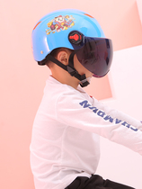 Childrens helmet electric battery electric bottle cartoon sunscreen sunscreen Wang Wang Team safety helmet male and female child Four Seasons Harley