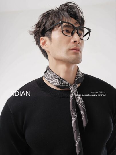 Continued point: Born to be a noble, anti-pilling sweater, thin skin-friendly long-sleeved top, anti-wrinkle sweater for men in autumn