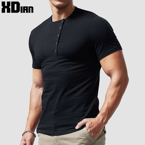 Хлопковая футболка с коротким рукавом, ретро базовая приятная телу пряжка, в обтяжку, облегающий крой