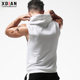 ເສື້ອທີເຊີດຜູ້ຊາຍແບບ Sleeveless Slim Sports Fitness clothes hooded vest pure cotton hooded vest hoodie sleeveless sweatshirt