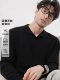Continued natural luxury anti-pilling sweater long-sleeved top seagull collar waffle sweater autumn for men