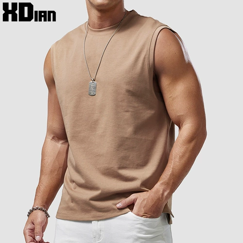 Жилет, спортивная хлопковая футболка без рукавов