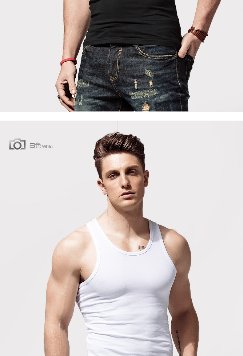 Tiếp tục của nam giới áo ghi lê cotton thanh niên thể thao thoáng khí tập thể dục tight-fitting tự trồng dưới mồ hôi mùa hè thể hình áo lót nam sát nách