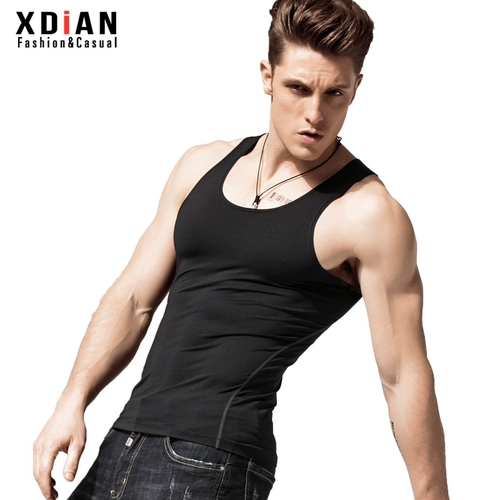 Быстросохнущая дышащая эластичная шелковая летняя майка для спортзала без рукавов для тренировок, в обтяжку