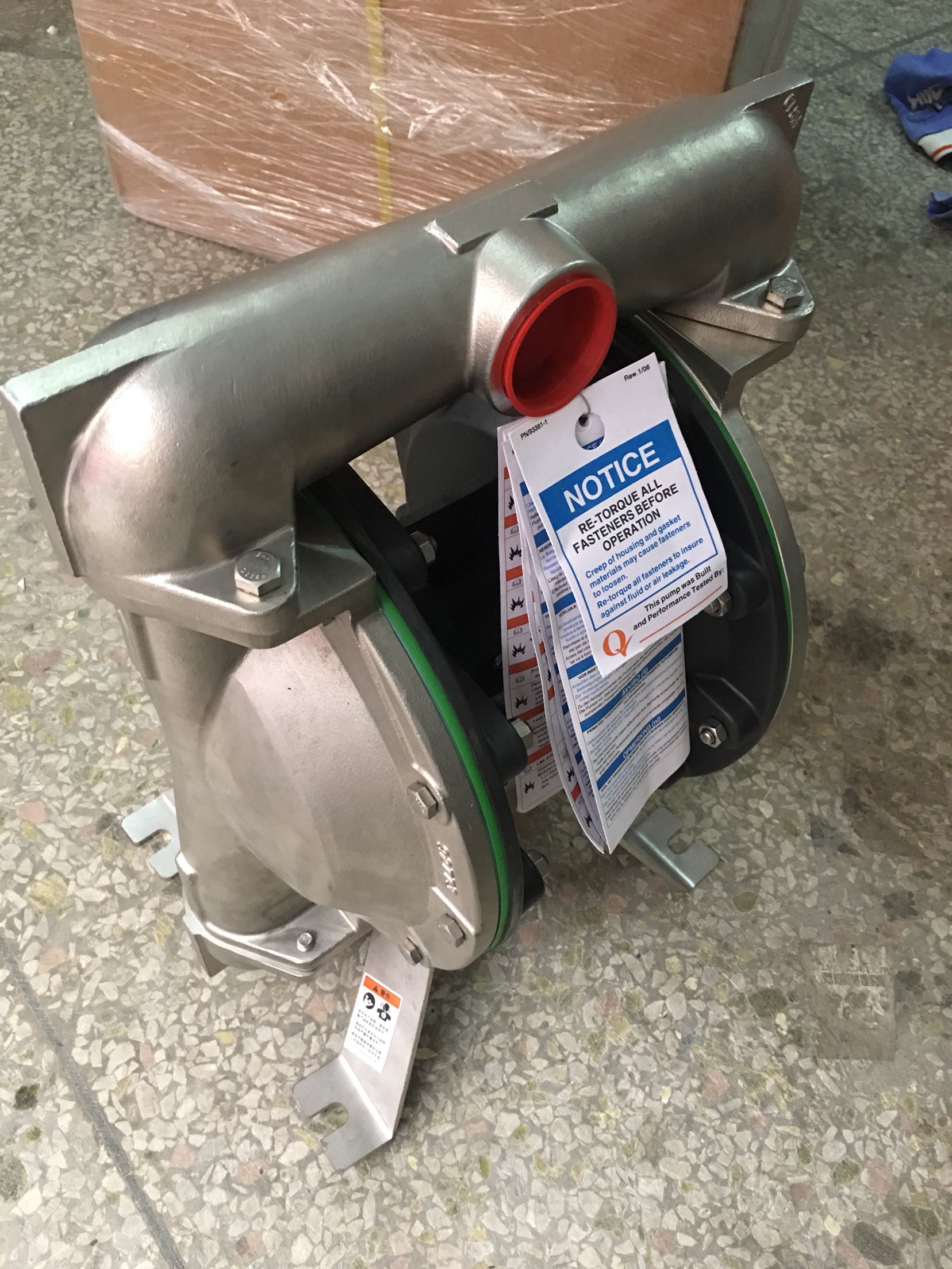 Ingosoran 66617B-244-C stainless steel pneumatic diaphragm pump drug water pump corrosion resistant acid-resistant pump