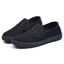 3520 cloth shoes a pedal black cloth shoes men breathable wear old Beijing canvas leisure hotel work shoes lazy shoes