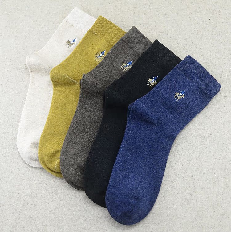 Hộp quà tặng mùa thu và mùa đông pier polo nam ống vớ cotton khử mùi xu hướng cotton cao eo tất thể thao