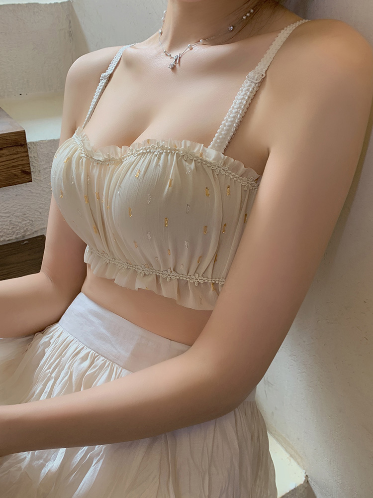 Japanese Summer Smear underwear student female small breasts gather for anti-walking light collection of young girl without steel ring underwear suit