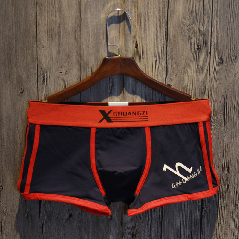 Pure Cotton Men's Underwear Antibacterial Breathable Four-corner Pants Trendy Personality Youth Sexy Full Cotton Flat Angle Loose Short Pants Head