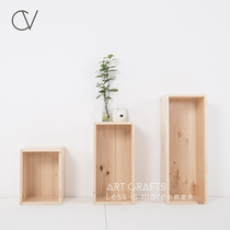 Solid wood log storage window display clothing shoes storage box log storage custom removable combination cabinet