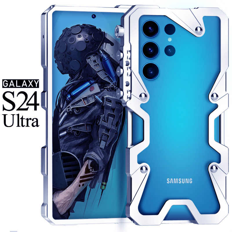 Samsung S24 Ultra Phone A72/73 Back Cover A35 Aluminum Alloy Frame Protective Case Anti-Drop Note20 Original 55 Personalized S25 Bold Mecha Style Lanyard 22/21/23+Fedge Samsung S24 Ultra Phone A72/73 Back Cover A35 Aluminum Alloy Frame Protective Case Anti-Drop Note20 Original 55 Personalized S25 Bold Mecha Style Lanyard 22/21/23+Fedge