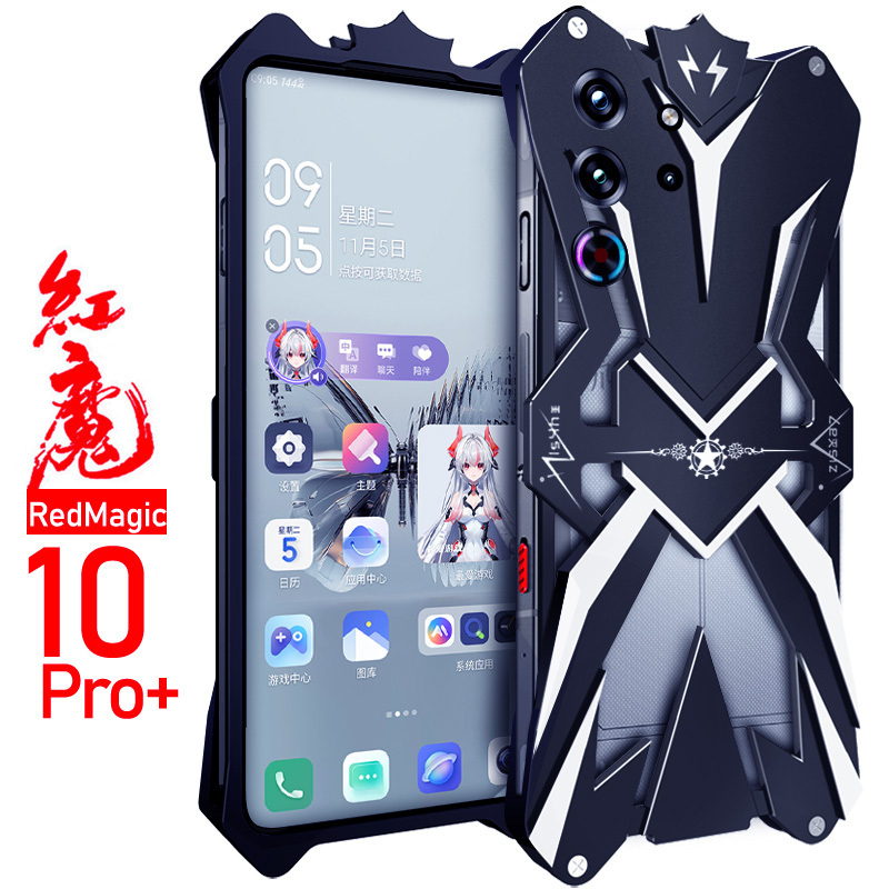 Suitable for Nubia Red Magic 10S/9Pro+6R Phone Case 7Spro Original Protective Cover 5S Aluminum Alloy Metal Frame Bold Men's Style Transformers Mecha Personality 8Spro New European and American Style Suitable for Nubia Red Magic 10S/9Pro+6R Phone Case 7Spro Original Protective Cover 5S Aluminum Alloy Metal Frame Bold Men's Style Transformers Mecha Personality 8Spro New European and American Style